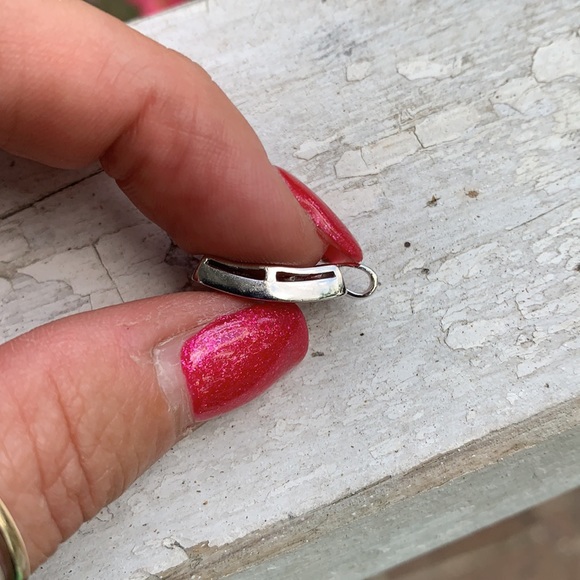 Sterling Silver Pink Cubic Zirconia Small Pendant - Picture 12 of 16